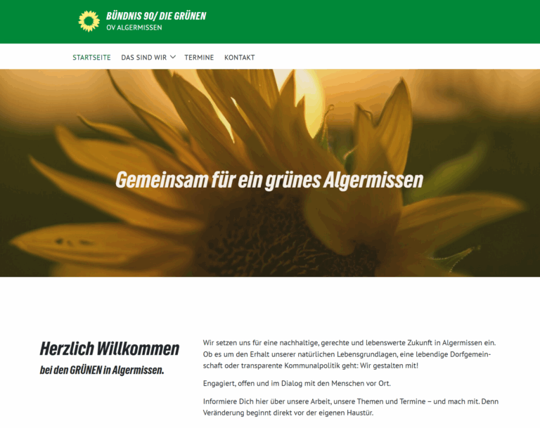 Grün, digital, nah: Der Ortsverband geht online!